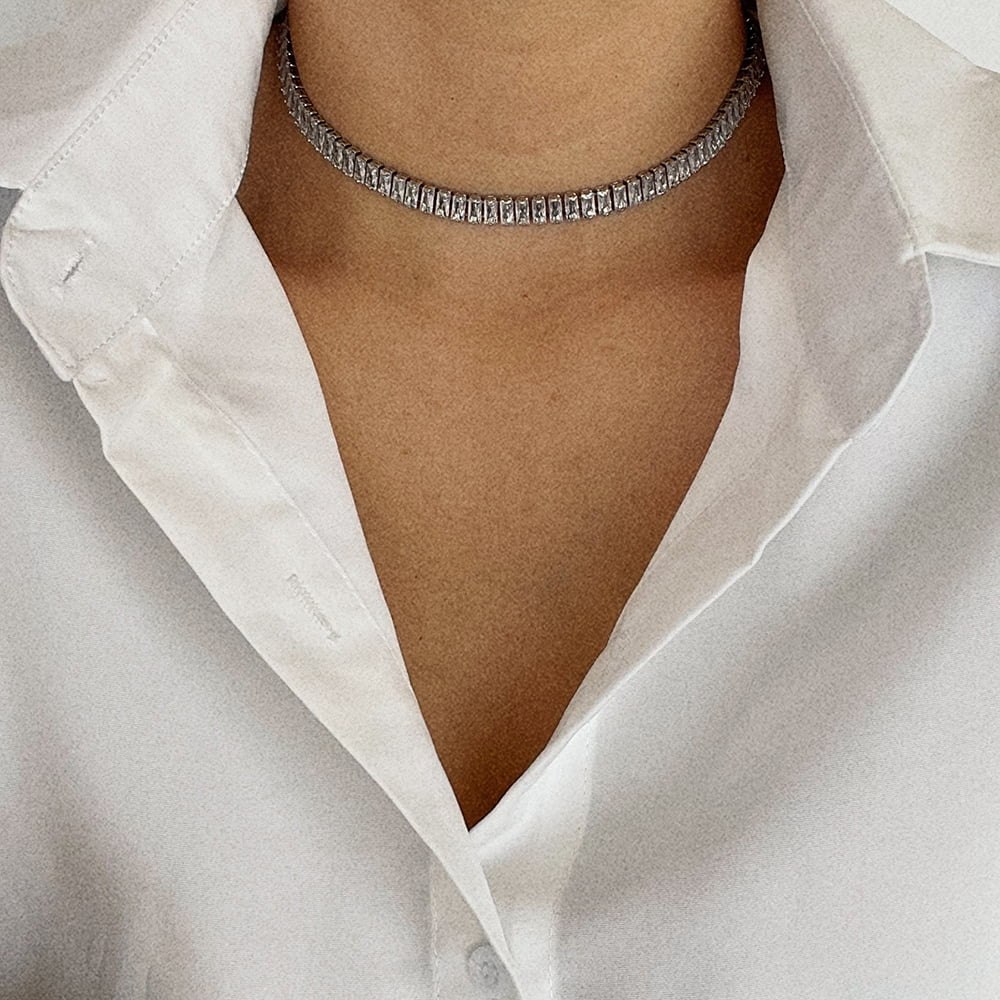 Choker Riviera Baguete - Mariana Dias Acessórios
